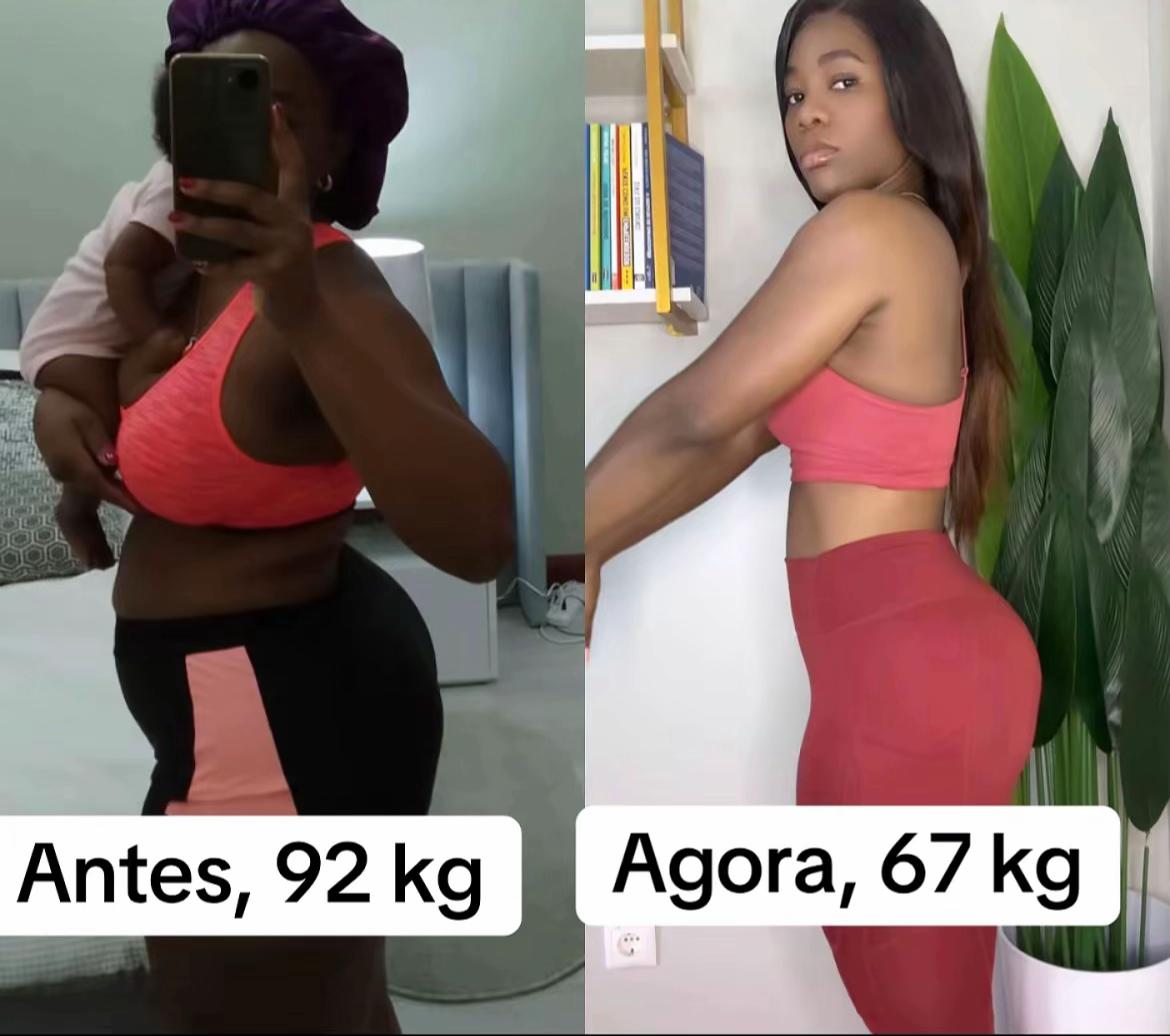 Transformação real: antes 92 kg e agora 67 kg