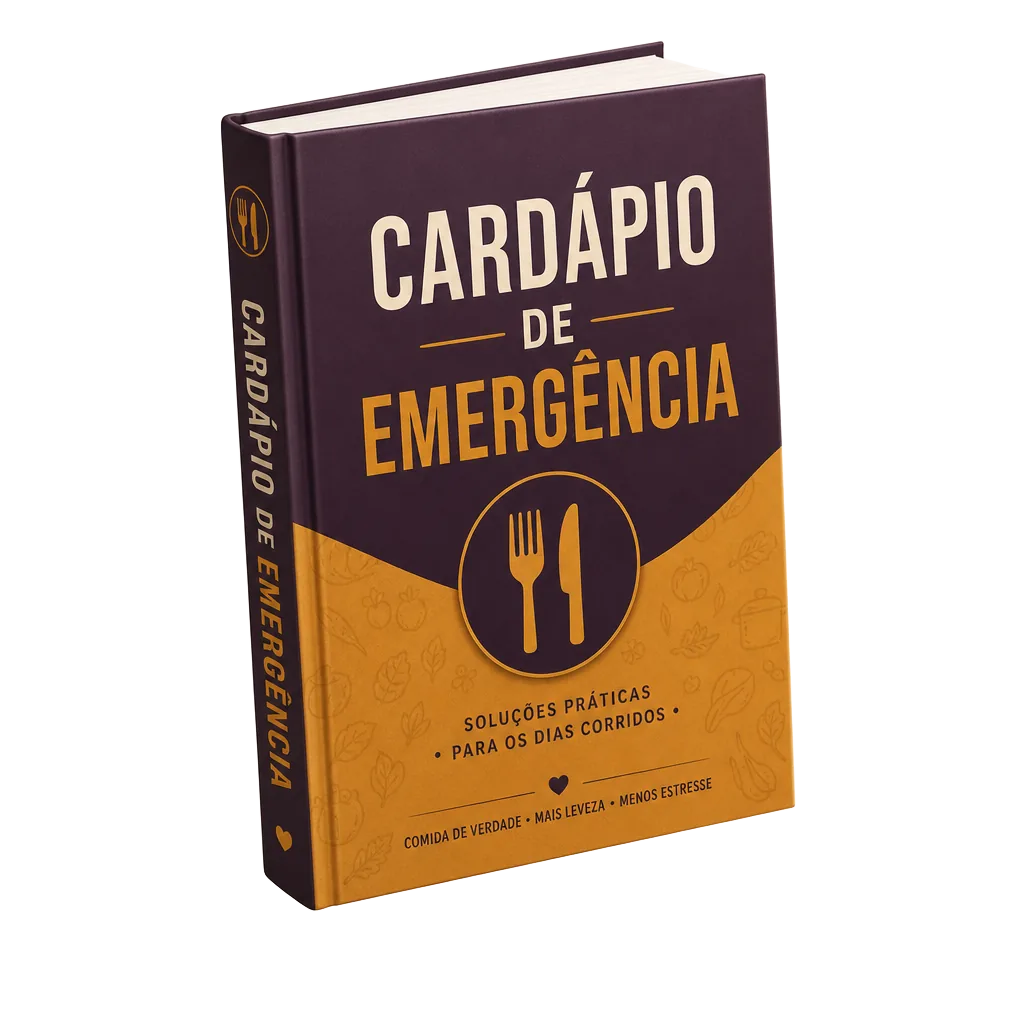 Mockup 3D — Cardápio de Emergência