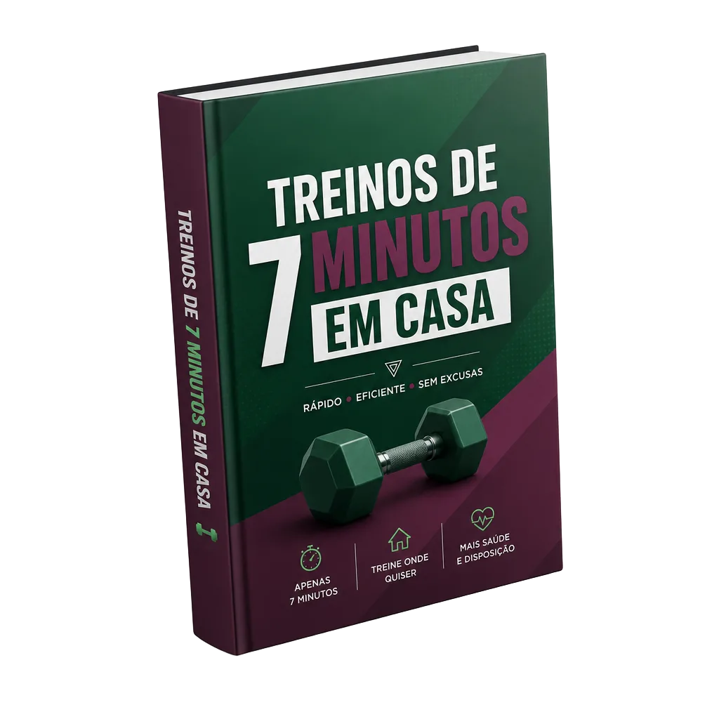 Mockup 3D — Treinos de 7 Minutos em Casa